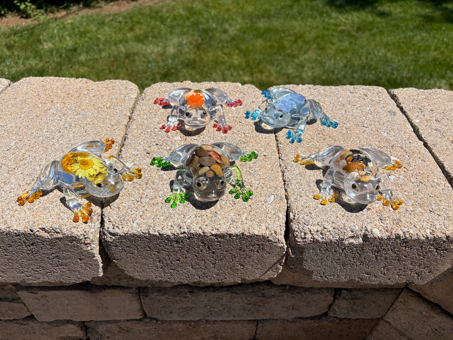 Handmade Resin Frogs