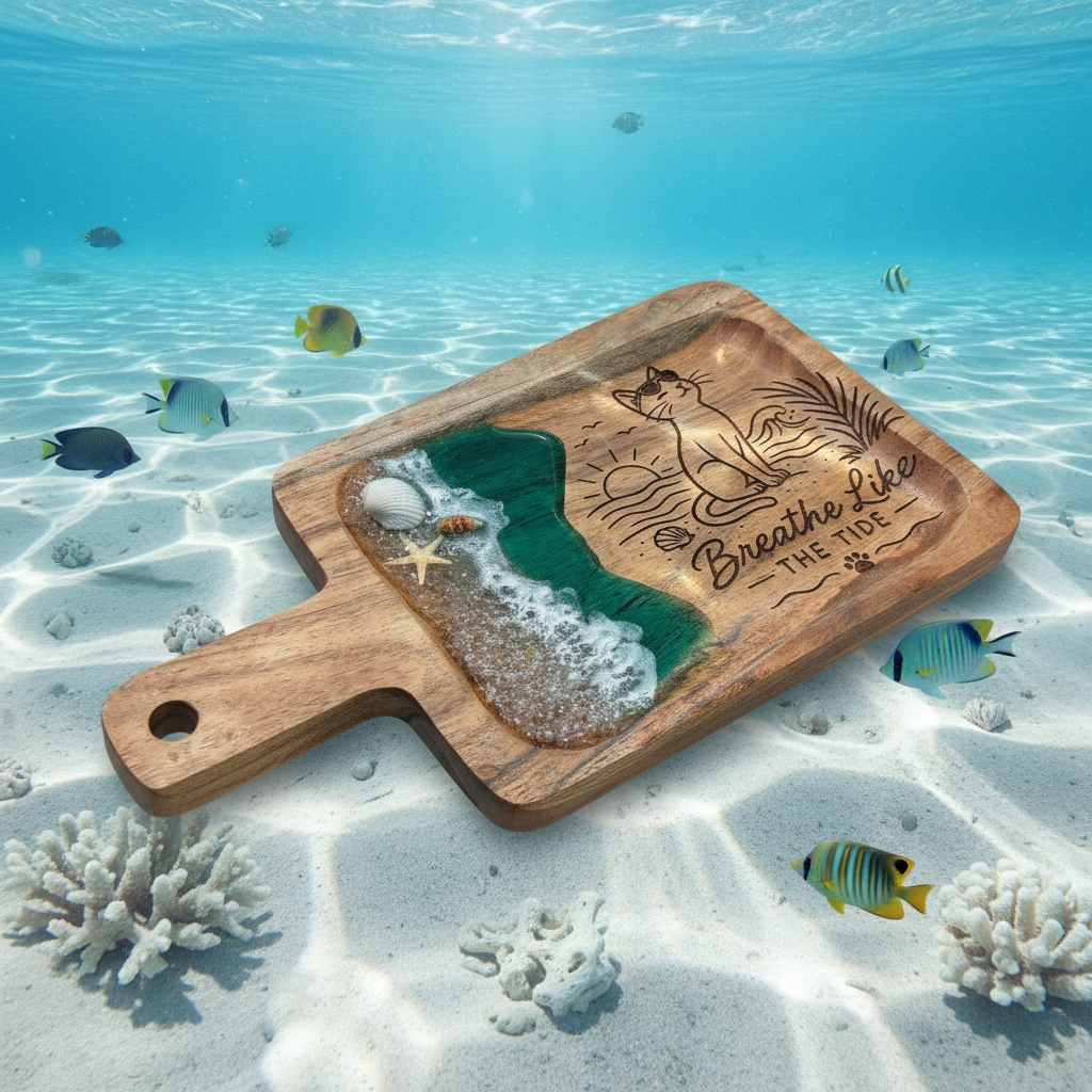Tiki Mojitos Ocean Wave Resin Mini Board