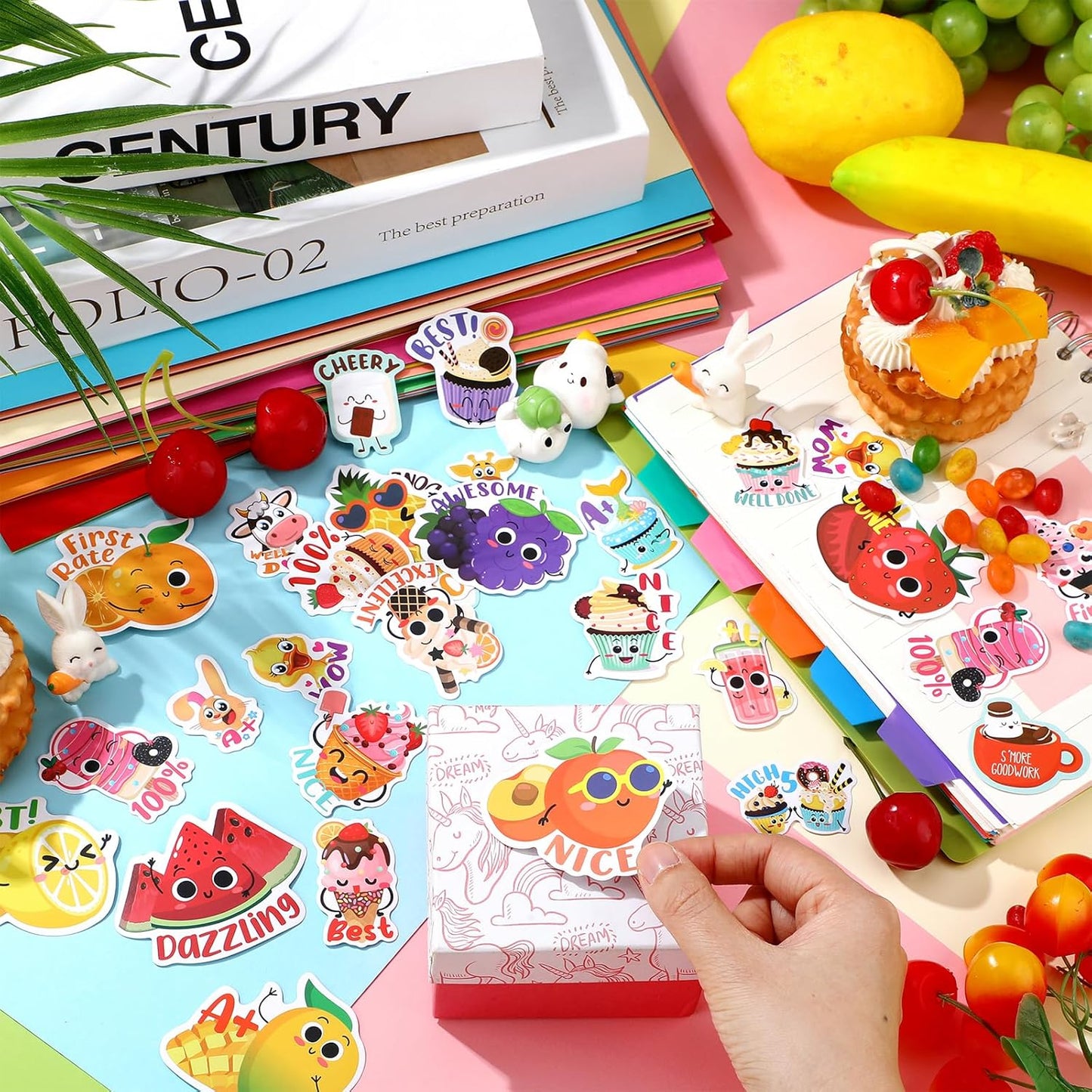 Jetec 300 Pcs Scratch and Sniff Stickers for Kids, 68 Styles Scented Smelly Stickers Scented Teachers Motivational Parents Reward Incentive Bulk Students Classroom Chart School Supplies