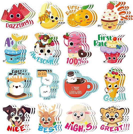 Jetec 300 Pcs Scratch and Sniff Stickers for Kids, 68 Styles Scented Smelly Stickers Scented Teachers Motivational Parents Reward Incentive Bulk Students Classroom Chart School Supplies